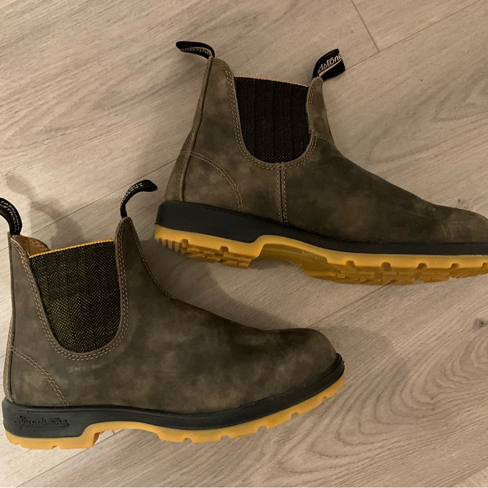 Blundstone 1944 Rustic Brown Mustard-Black Chelsea Boots US 9.5 Women's